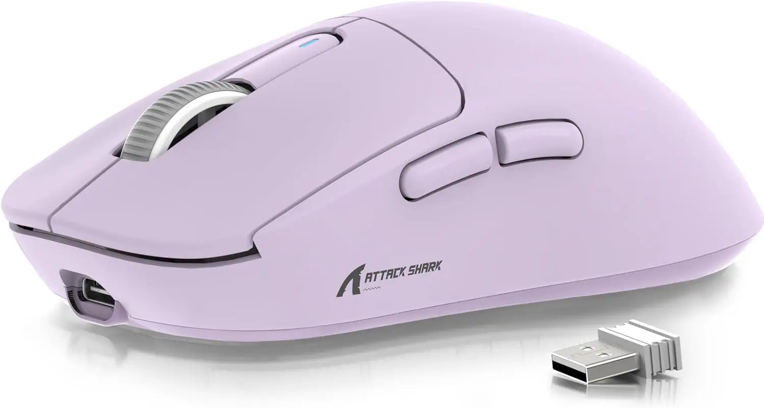 ATTACK SHARK X3 Wireless Gaming Mouse 49g Ergonomic Triple Modes PAW3395 26K 200h Battery Life Programmable Buttons