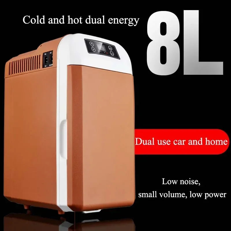 8L Car Home Dual-use Refrigerator Small Refrigerated Refrigerator Cold And Hot Dual Energy Refrigerator Fridge Mute Low