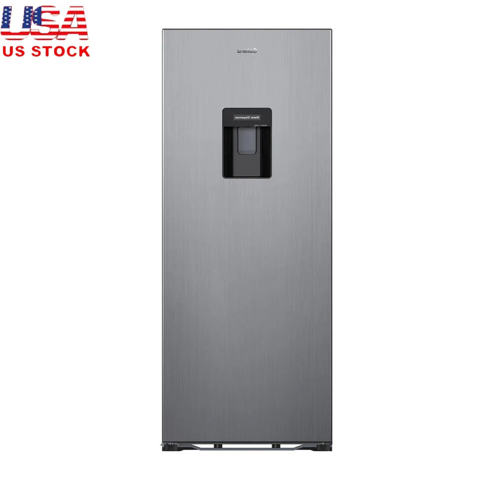 6.5 Cu ft One Door Refrigerator with Water Dispenser Adjustable Racks Energy Efficient Freestanding Compact Fridge Dorm