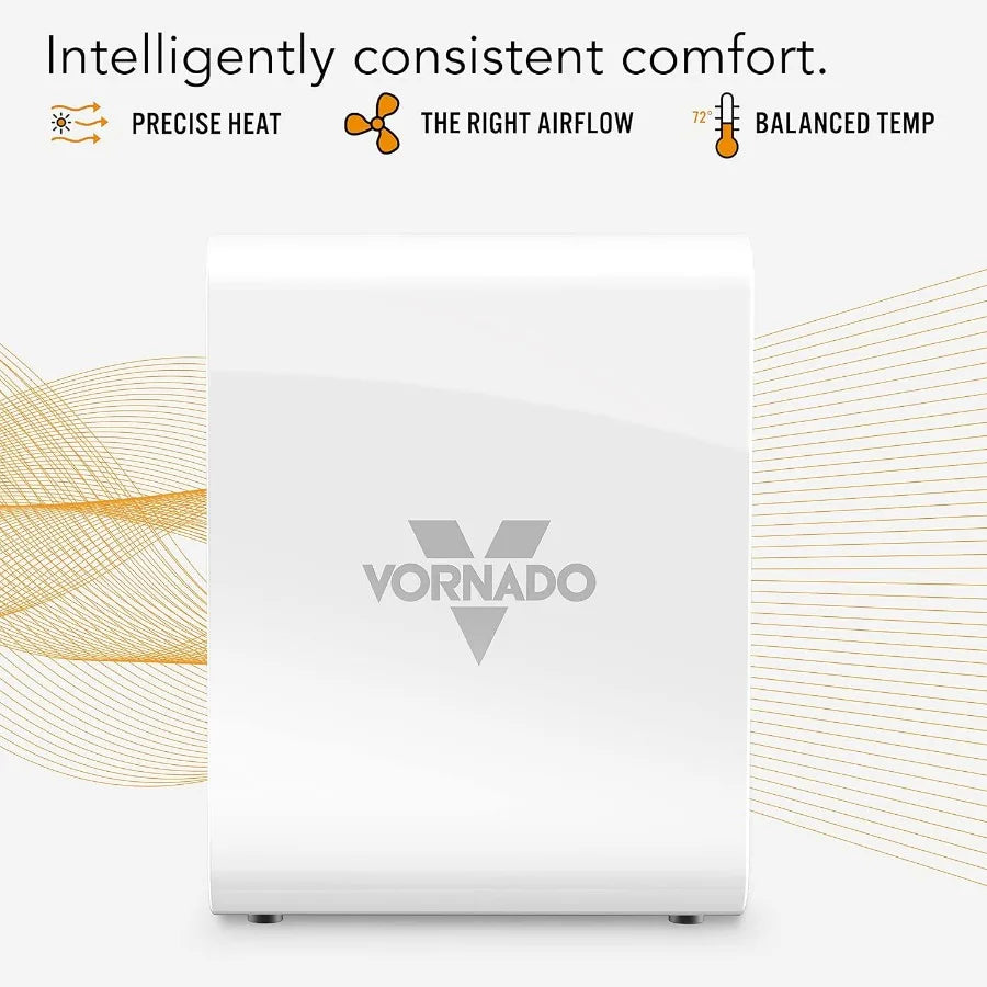 VMH500 Whole Room Metal Heater with Auto Climate Control for Efficient Home or Office Heating Offers Two Heat Settings