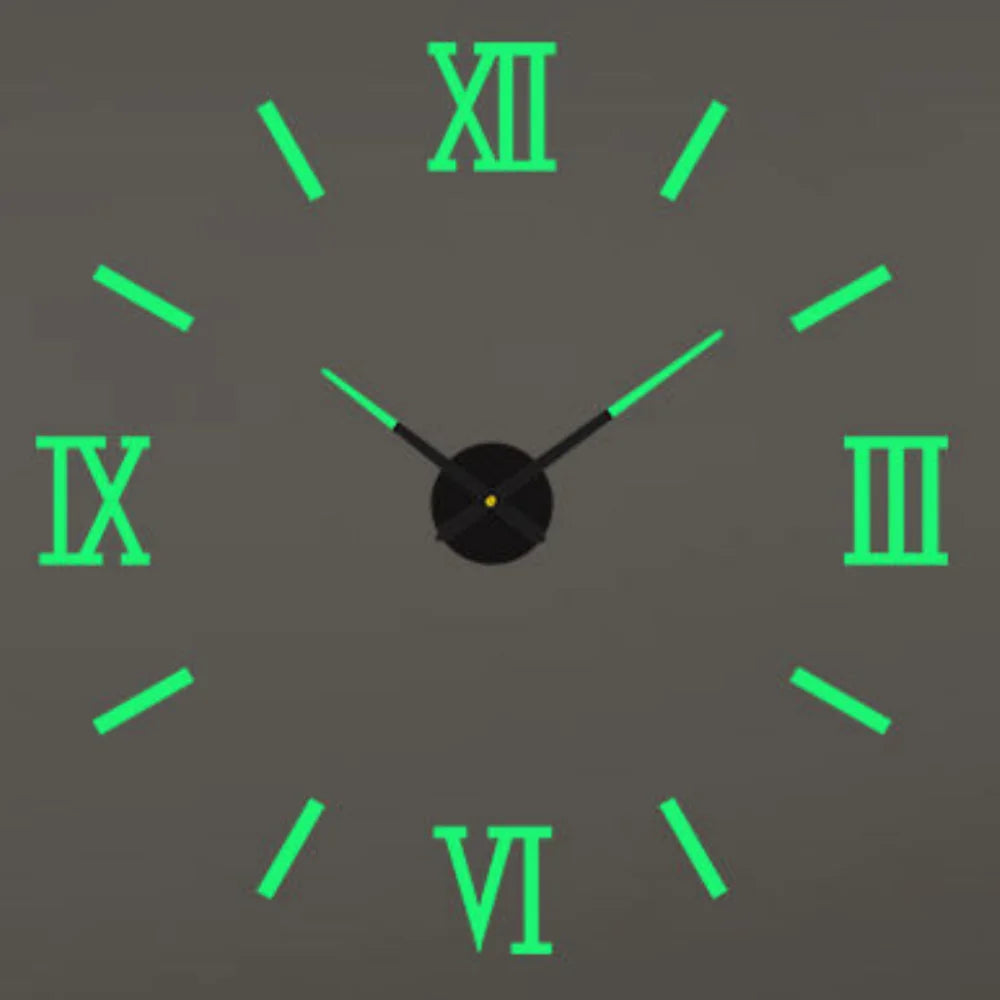 2025 Modern Design Large Wall Clock 3D DIY Quartz Clocks Fashion Watches Acrylic Mirror Stickers Living Room Home Decor