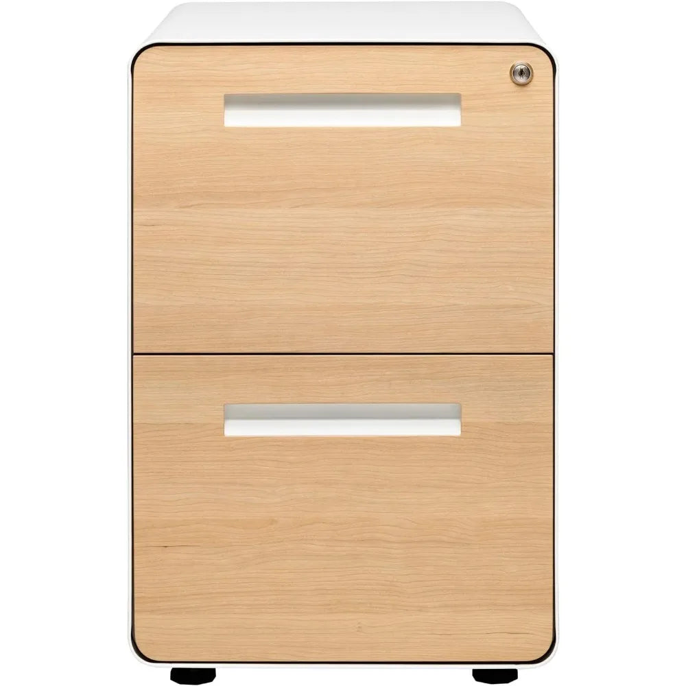 Laura Davidson Mobile 2-Drawer Filing Cabinet with Lock Under Desk Metal Storage for Legal/Letter Files - United States