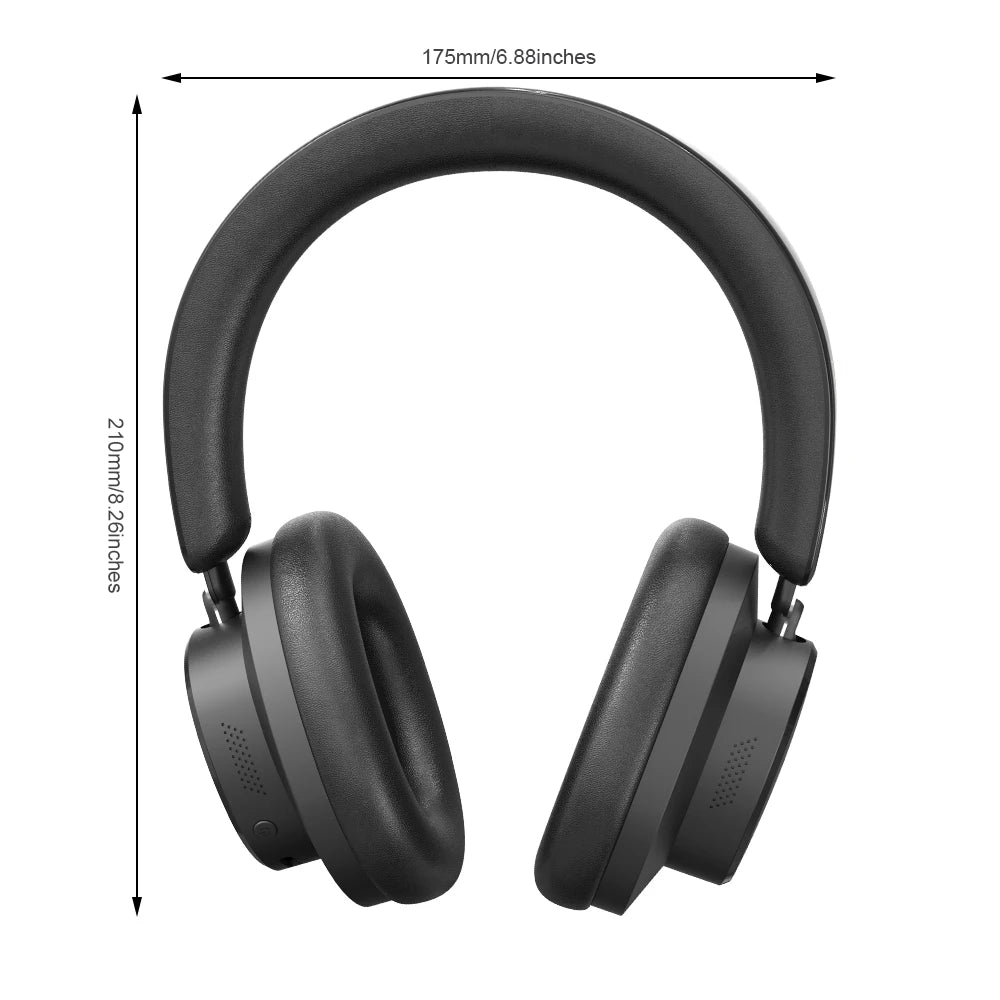 ANC Noise Cancelling Headphones Bluetooth 5.4 Earphone HIFI Stereo Headset 40mm Driver portable Over Ear Headphone 60H
