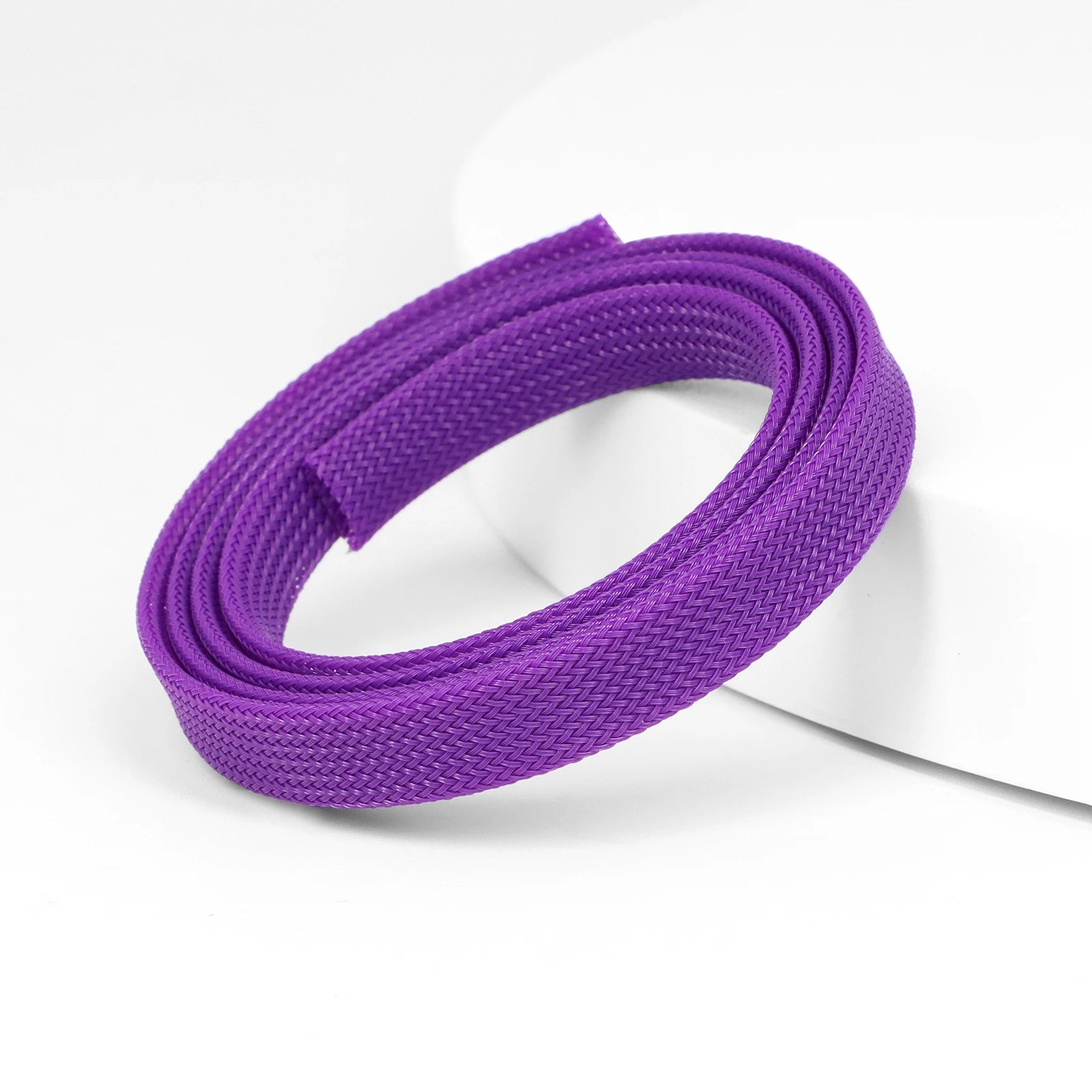 5m/lot Pure Colour Insulated Braid Sleeving Tight PET Wire Expandable Cable Sleeve Flame-retardant Nylon Braided Mesh