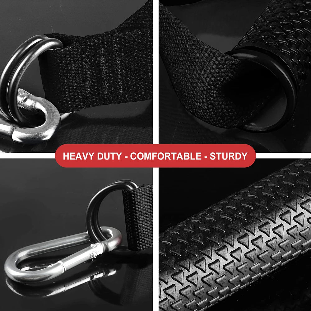 Heavy Duty Exercise Handles Cable Attachment Gym Resistance Bands Handles Anti-slip Grip Pilates Yoga Strength Trainer