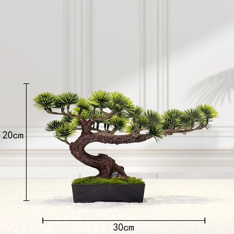 Simulation fake tree bonsai home living room Chinese sand table hotel porch landscaping decoration green plant