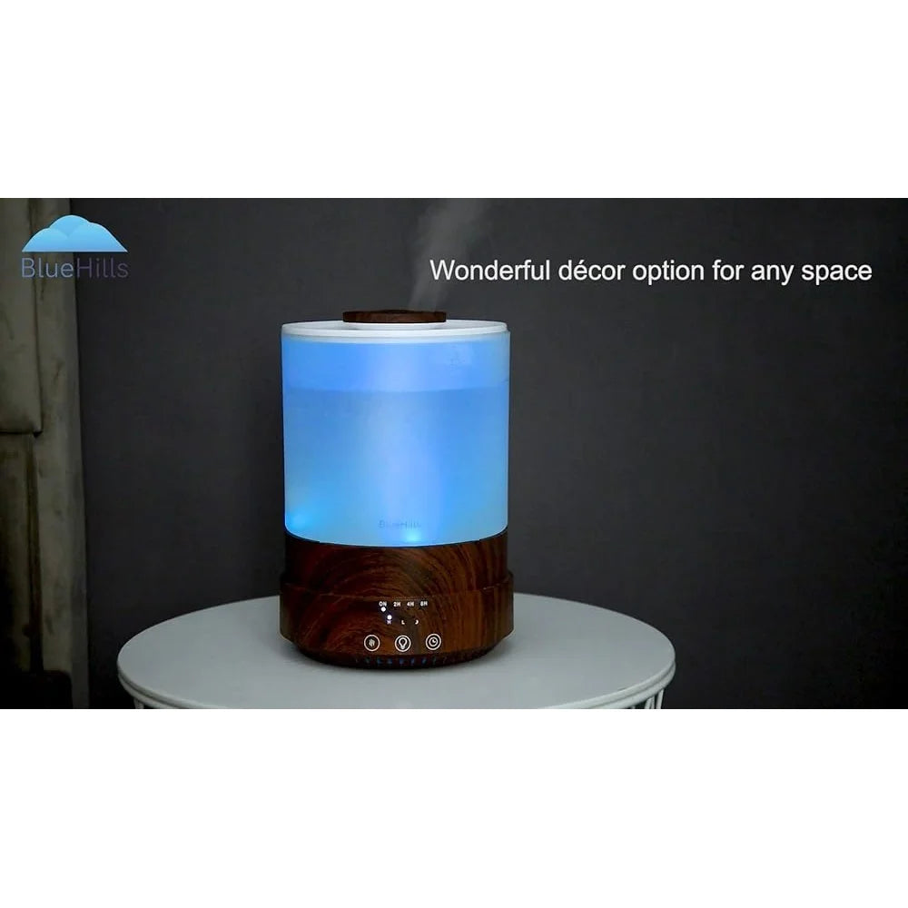 Premium Essential Oil Diffuser Aromatherapy Humidifier Large Room 30 Hours Runtime 7 LED Colors Touch Control Mist Air