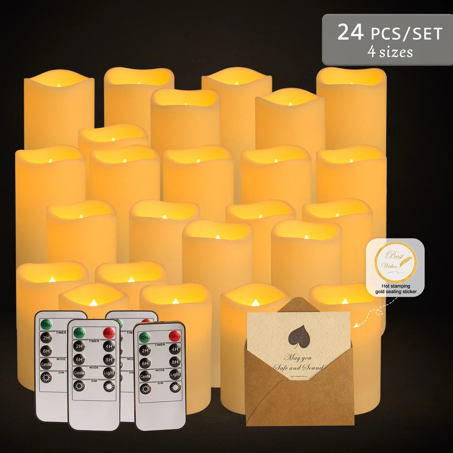 4-144 units/set of waterproof indoor flameless LED candle lights Christmas home decoration wedding holiday decoration