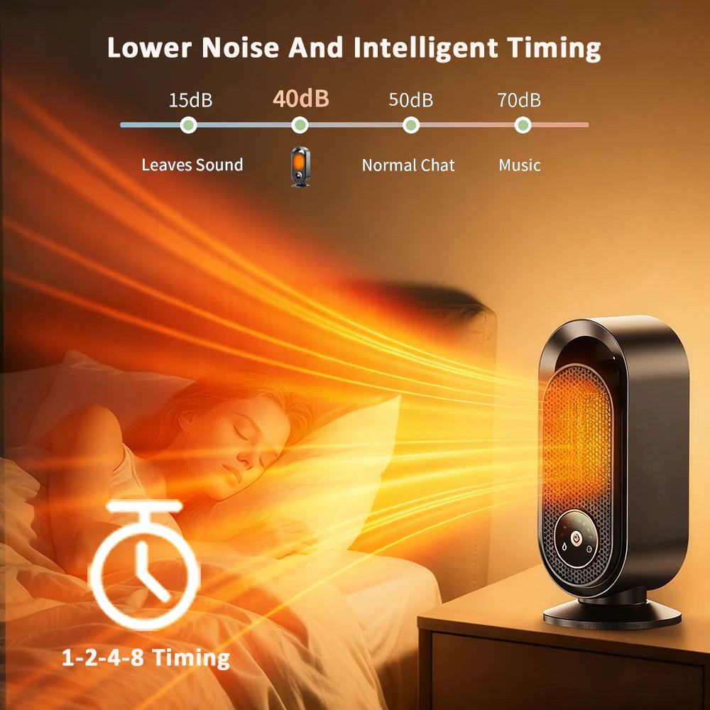 Hot Air Blower Portable Fan Heater PTC Fast Heating Electric Heater 1000W Winter Small Desktop Heater Warmer Fan