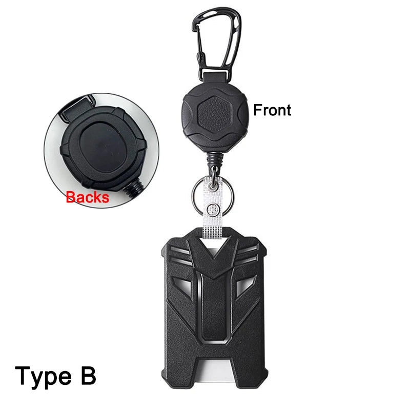 ID Card Holder Bus Card Cover Case Badge Reel Clip Badge Clip Heavy Duty Badge Clip Retractable Badge Holder ID Badge
