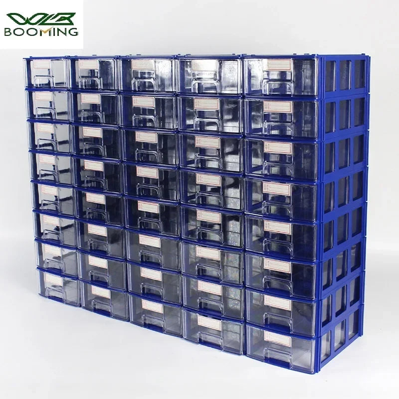 10 Pieces Drawer Storage Box Stackable Rectangular Small Parts Tool Storage Box Office Desktop Organizer - 10 piece