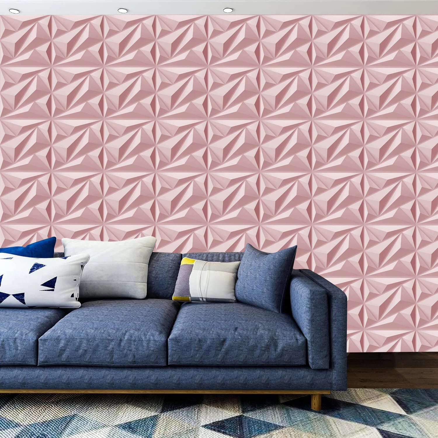 12/20/30pcs 3D pvc wall panels for indoor wall decoration for living room hall bedroom hotel office,including tape