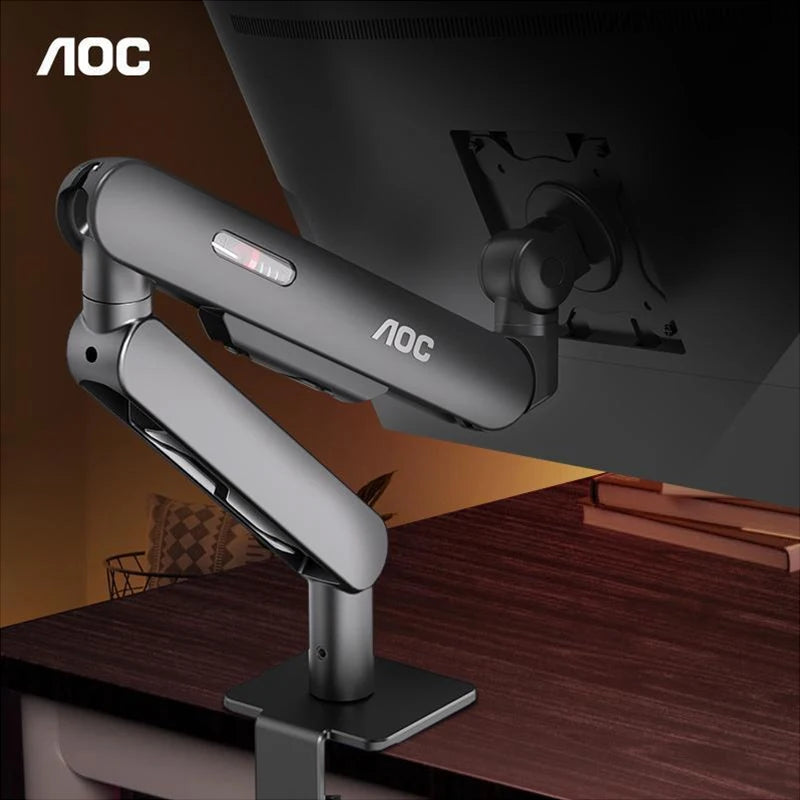 AOC Single Monitor Desk Mount 17’’-34’’ Inch Weight up to 19.8 lbs Screen Bracket Adjustable 360° Rotation AM400B Black
