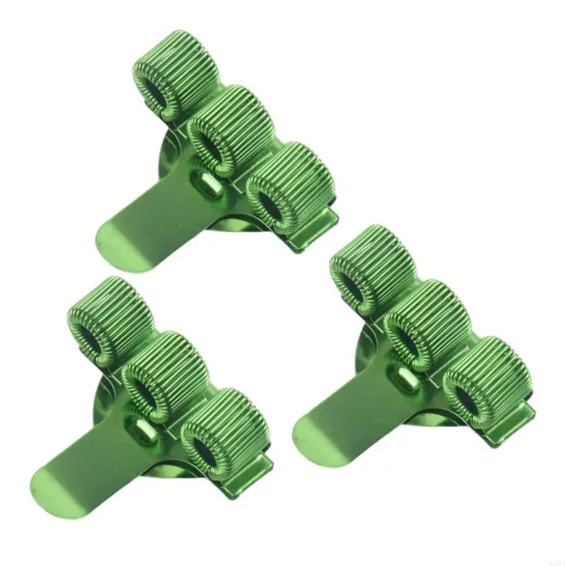 3Pcs Metal Pen Holder with Pocket Clip for Doctor Nurse Uniform Three Hole Pencil Holder with Adjustable Spring Rings