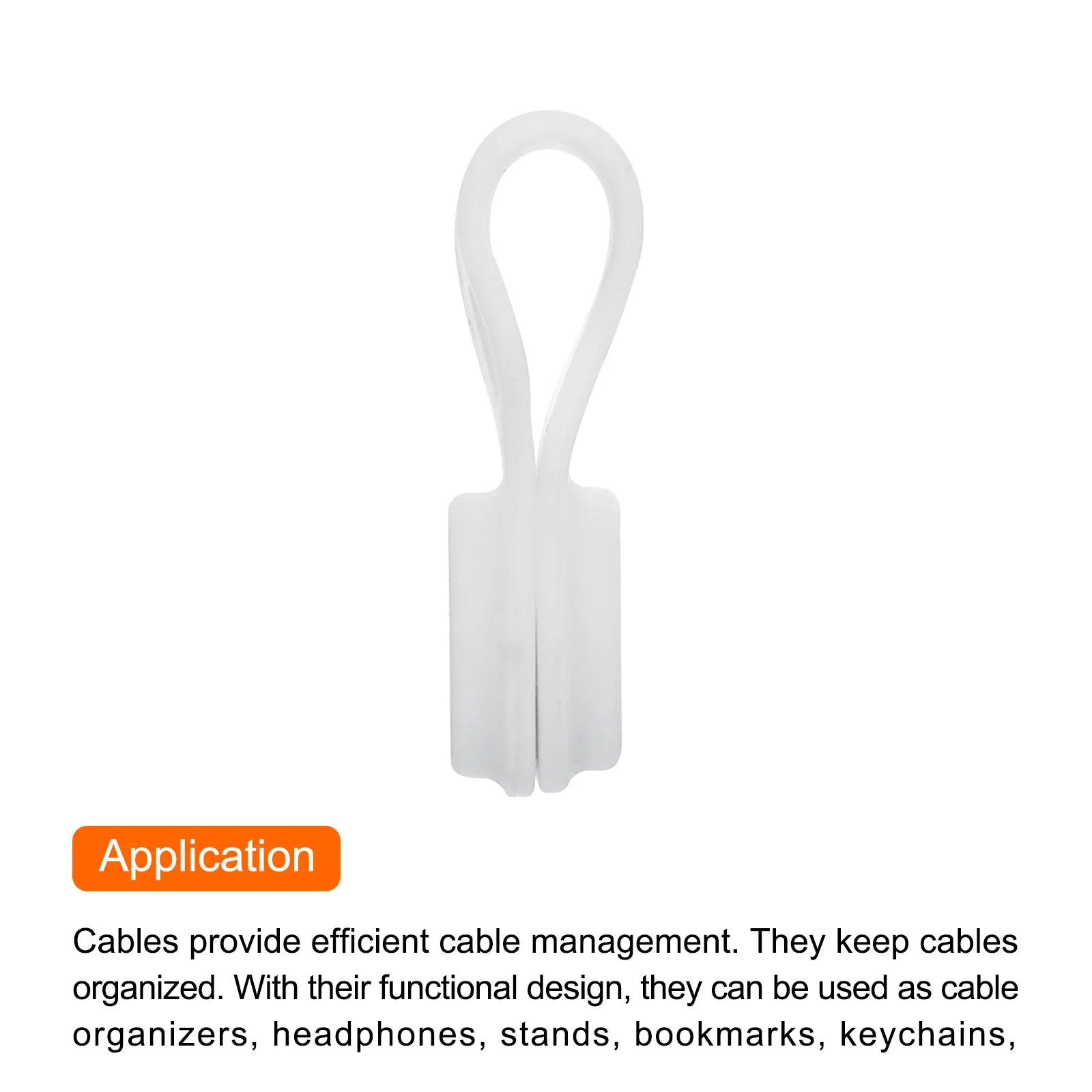 10Pcs Magnetic Cable Clips 2.8 Inch x 0.6 Inch Magnetic Cord Organizer Cable Ties Reusable Twist Ties for Home Kitchen