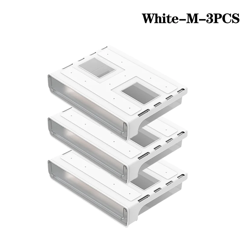 1-3PCS Hidden Desktop Organiser Desktop Sticky Drawer Slide Out Under Desk Drawer Transparent Under Desk Drawer Storage