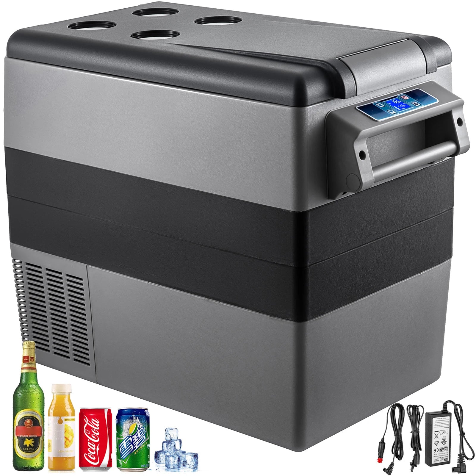 VEVOR 20L 22L 35L 45L 55L Car Refrigerator Mini Fridge Freezer Portable Compressor Cooler 12/24V DC 110-240V Ice Box