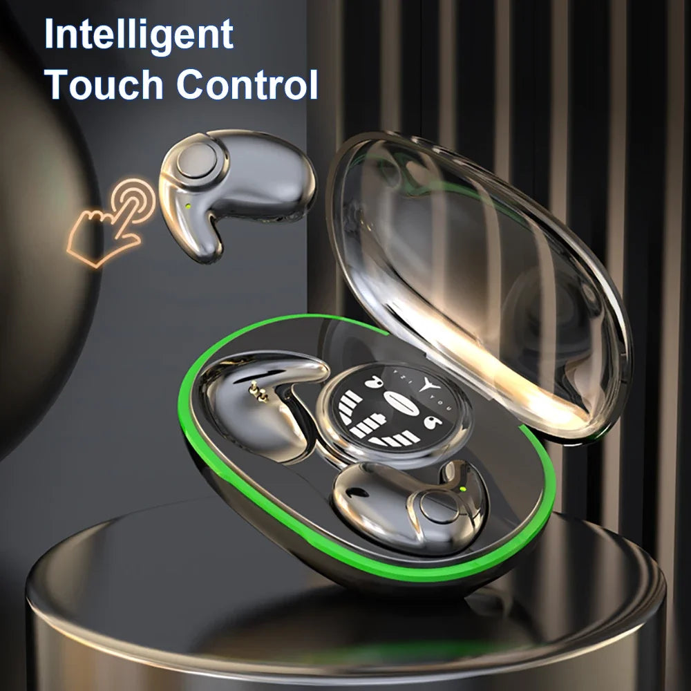 Invisible Sleep Earphones Wireless Bluetooth 5.3 Headphones IPX5 Waterproof Noise Reduction Earbuds Touch Control