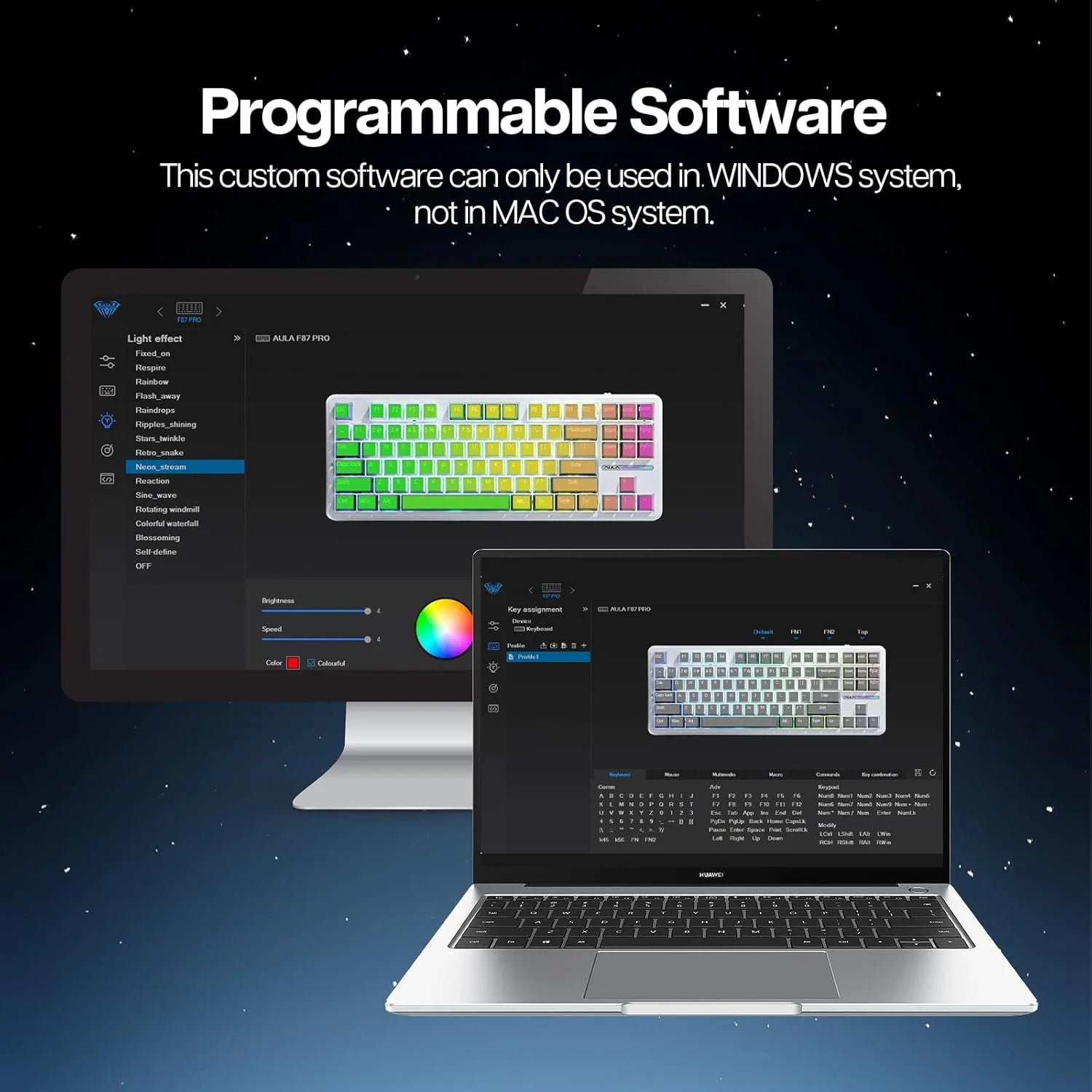 AULA F87 Pro Mechanical Keyboard 3 Mode 2.4G/USB/Bluetooth Tri Mode Wireless Gaming Keyboard 87 Key Hotswap RGB Gasket