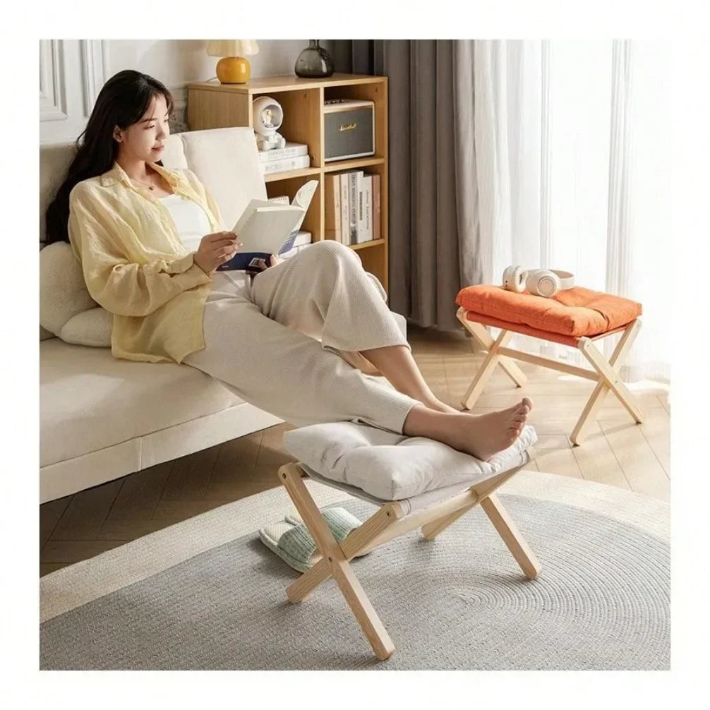 Makeup Chair Small Sofa Bench Tea Table Footrest Shoe Changing Stool Foldable Stool Furniture For Living Room Doorway
