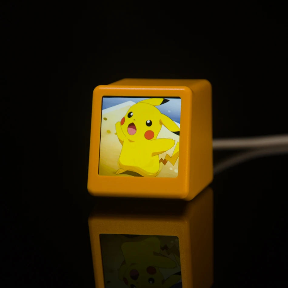 MINI Size Smart WIFI Weather Forecast Station Clock for Gaming Desktop Decoration. DIY Cute GIF Animations