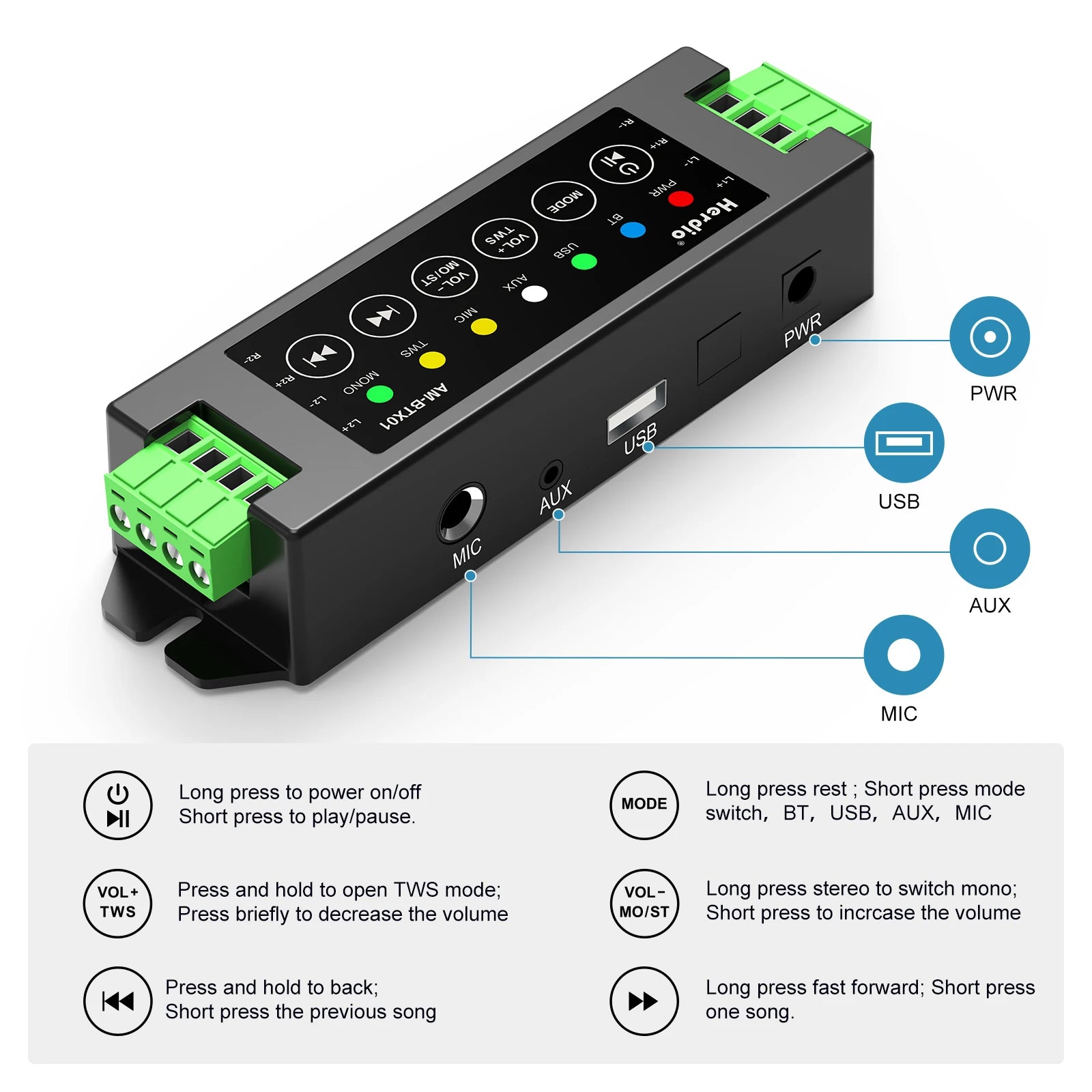 Herdio 4PCS 6.5’’ 600 Watts Bluetooth Ceiling Speakers Wired Home Recessed Speaker System Perfect For Indoor Kitchen