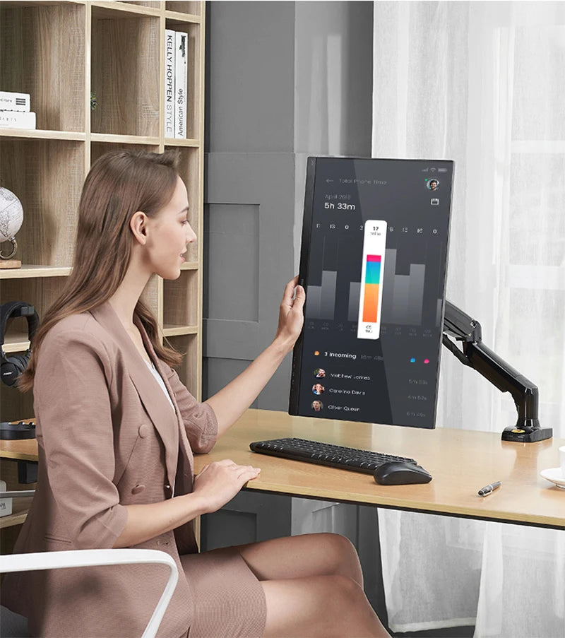 NORTH BAYOU F80 Gas Spring 17-30 inch Desktop LED LCD Monitor Mount Holder Arm Ergonomic Gas Strut Flexi Mount Load