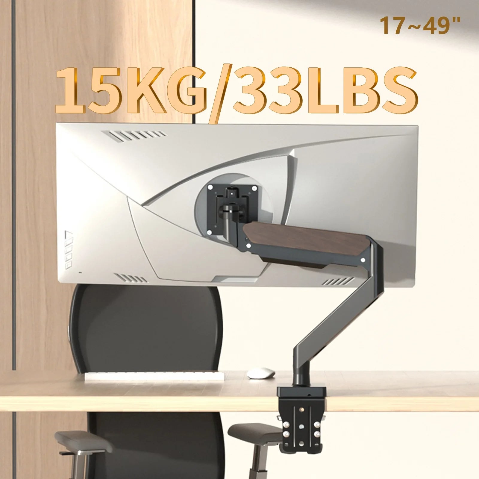 HILLPORT 17’’~49’’ Desktop Gas Spring VESA Mount Monitor Arm Holder Full Motion Soport TV Stand Base Support computer