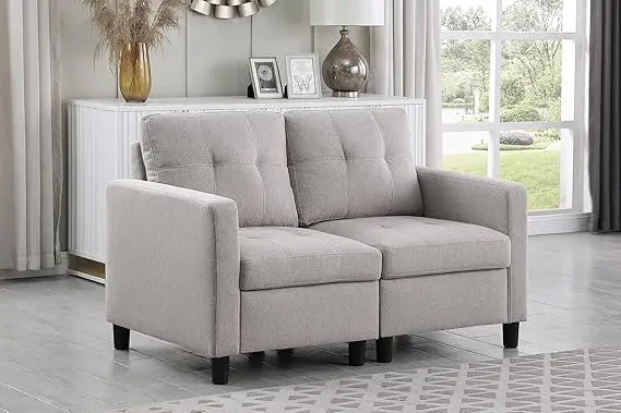 Loveseat Sofa 52’’ Small Loveseat Couch for Small Spaces 2 Seater Modular Sectional Couches for Living Room Bedroom