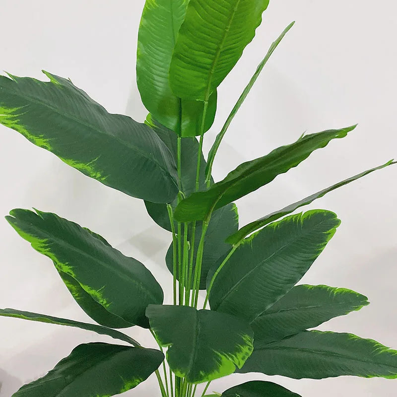 120cm 24Leaves Large Tropical Banana Tree Fake Palm Plants Real Touch Strelizia Plastic Banyan Plant For Home Shop