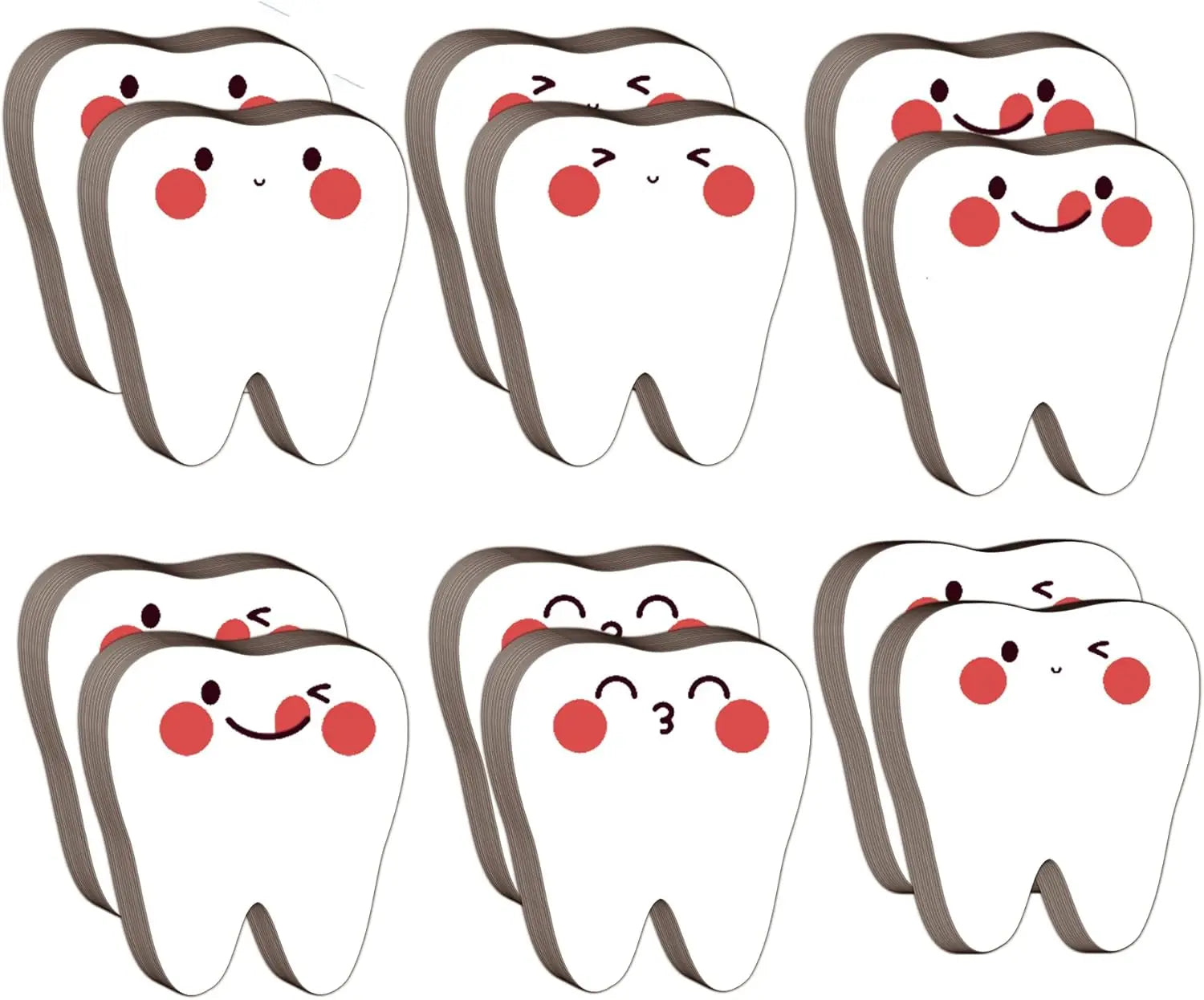 12 Set Tooth-Shaped Sticky Notes 2.36 x 3.07 inch Tooth Notepad for Dentists Teeth-Themed Memo Pads Sticky Funny Office