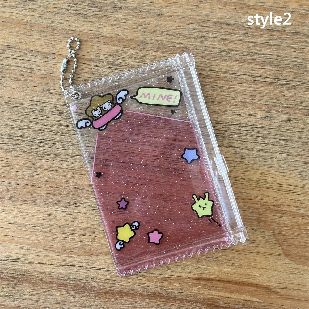 INS Transparent Candy Bag Badge Holder Korean Photocard Holder Display Bag Pendant Idol Photo Card Protective Cover