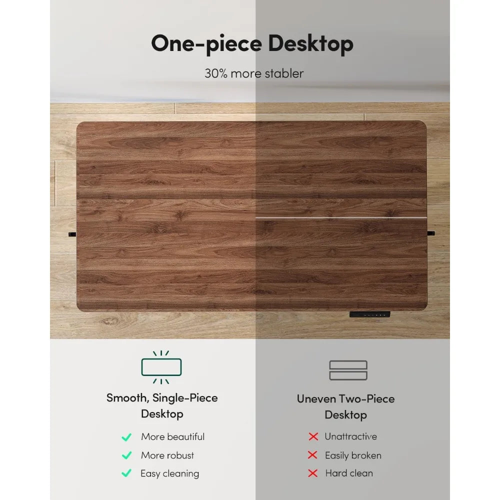 Standing Desk Adjustable Height Stand up Home Office Desk,Electric Standing Computer Desk with Memory Presets Fixable