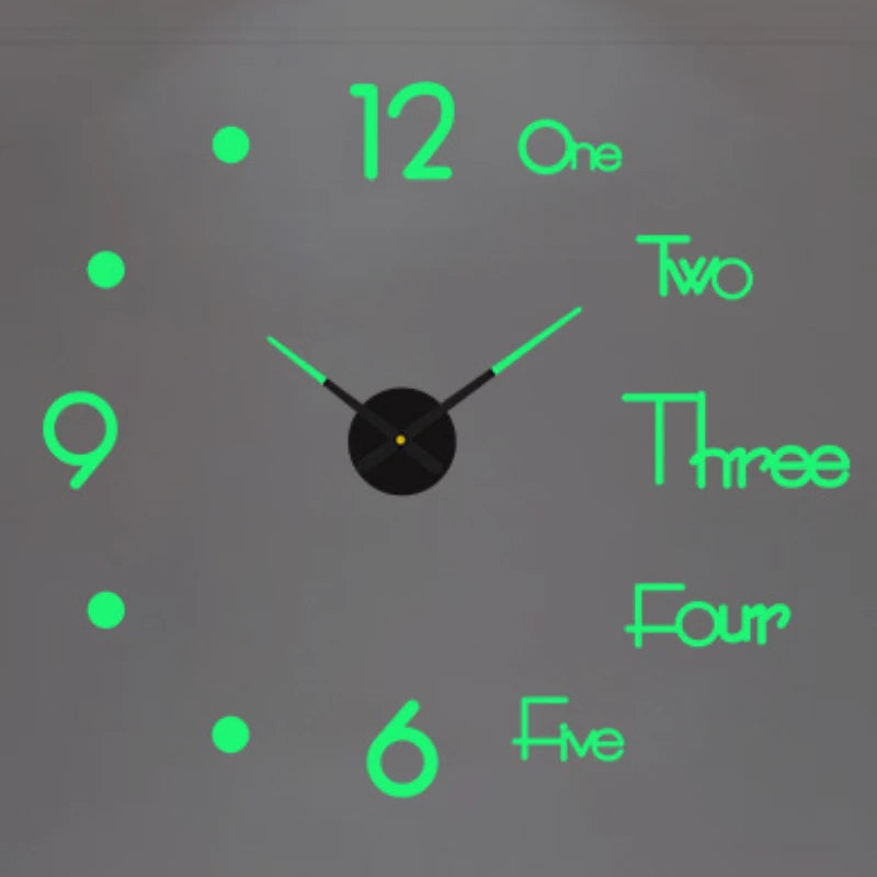 2023 Modern Design Large Wall Clock 3D DIY Quartz Clocks Fashion Watches Acrylic Mirror Stickers Living Room Home Decor