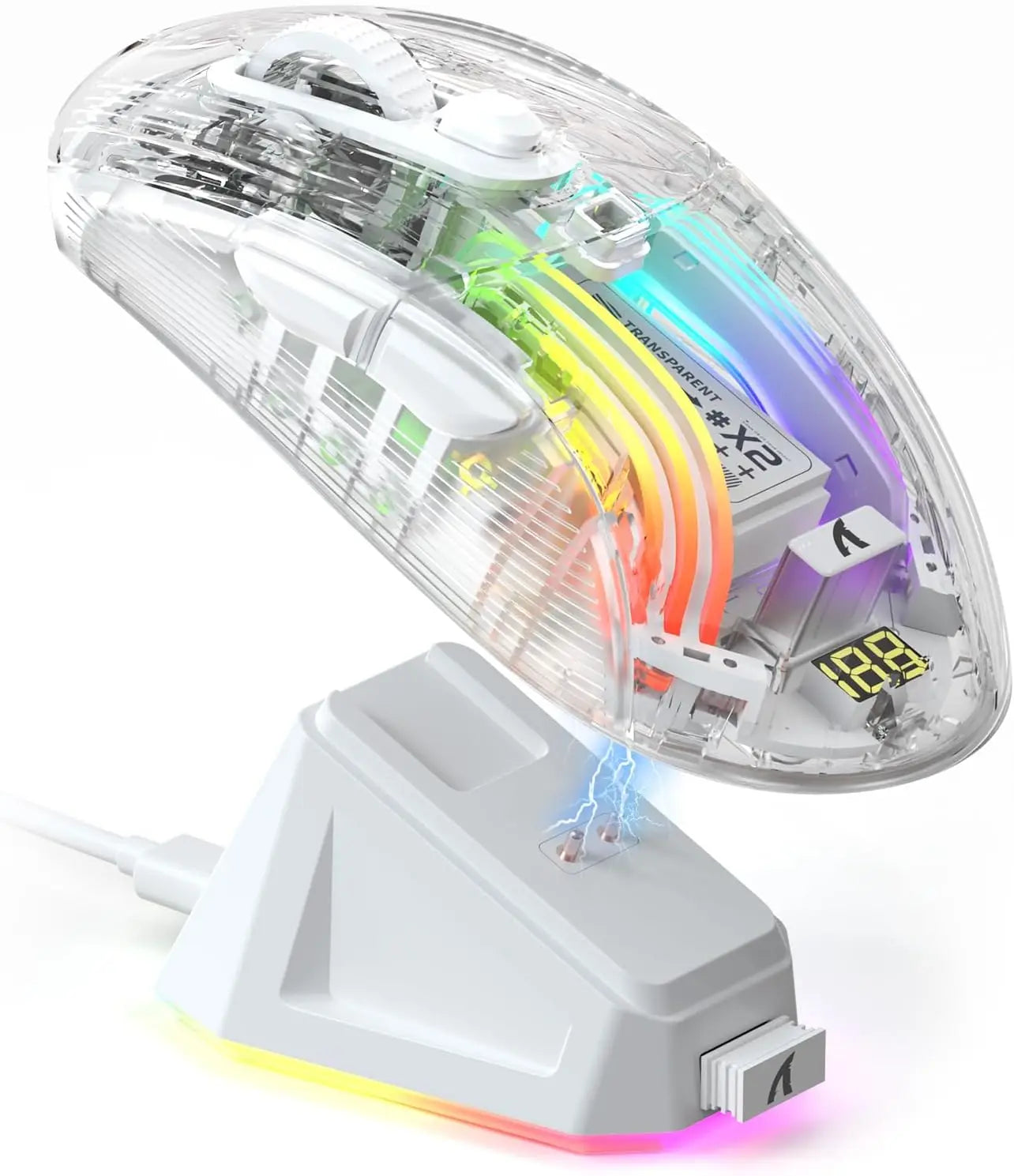 attack-shark-x2pro-wireless-gaming-mouse-with-rgb-charging-dock-tri-mode-mute-mouse-rgb-backlit-transparent-shell-pixart-3212