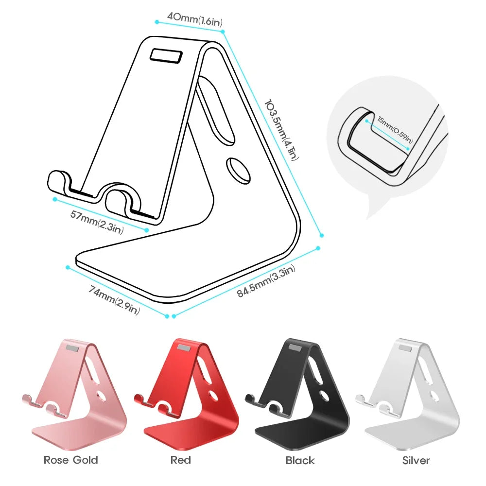 Universal Aluminium Stand Desk Holder For Apple Samsung Xiaomi Mobile Phone Holder For iPhone Metal Tablets Stand