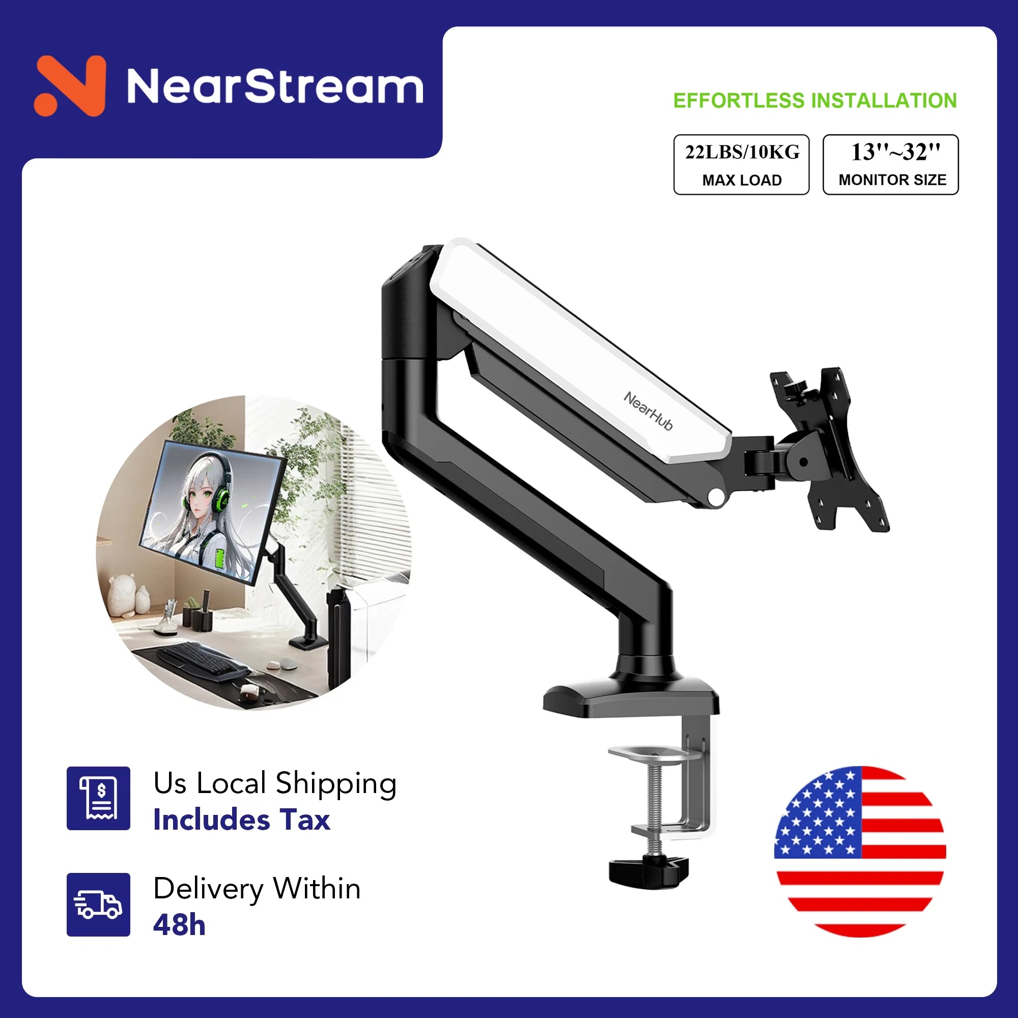 single-computer-monitor-arm-mount-bracket-flexible-180-swivel-360-rotation-support-monitor-arm-stand-for-ergonomic