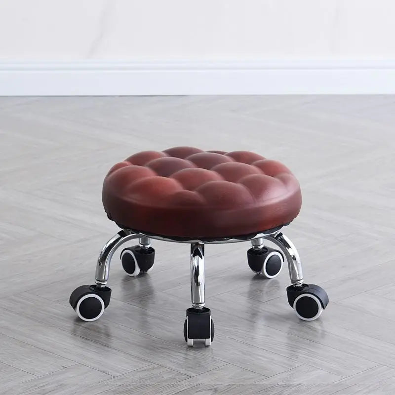 Household wheeled floor-cleaning chairs wheeled seam sealing stools low stools rotating nail and pedicure round stools