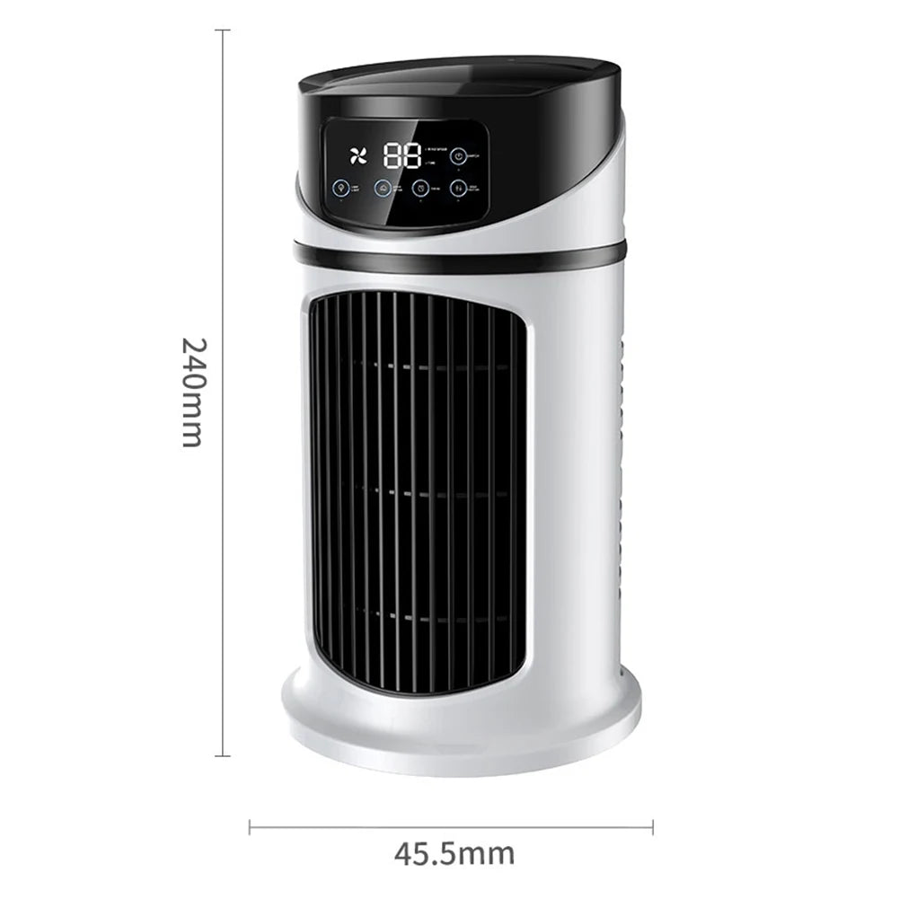 Water Cooling Fan Air Conditioner Adjustable Speeds Timer Personal Fan Air Cooler With Humidifier for Bedroom Living
