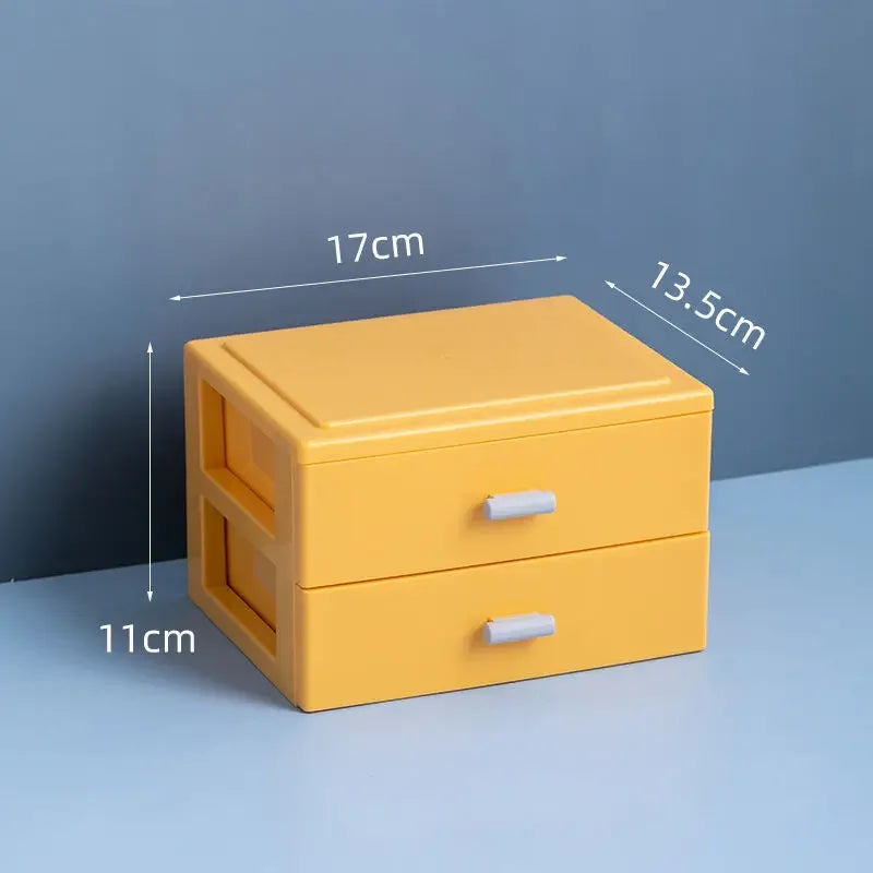 2/3/4 Layers Desktop Organizer Drawer Makeup Storage Box Jewelry Container Large Capacity Mask Office Storage Medicine