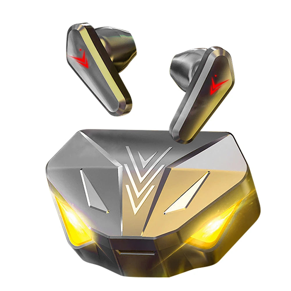 New Tws Wireless Bluetooth Earphones Gaming Earbuds Colored LED Gaming Lights Charging box Headsets HiFi Stereo Sound