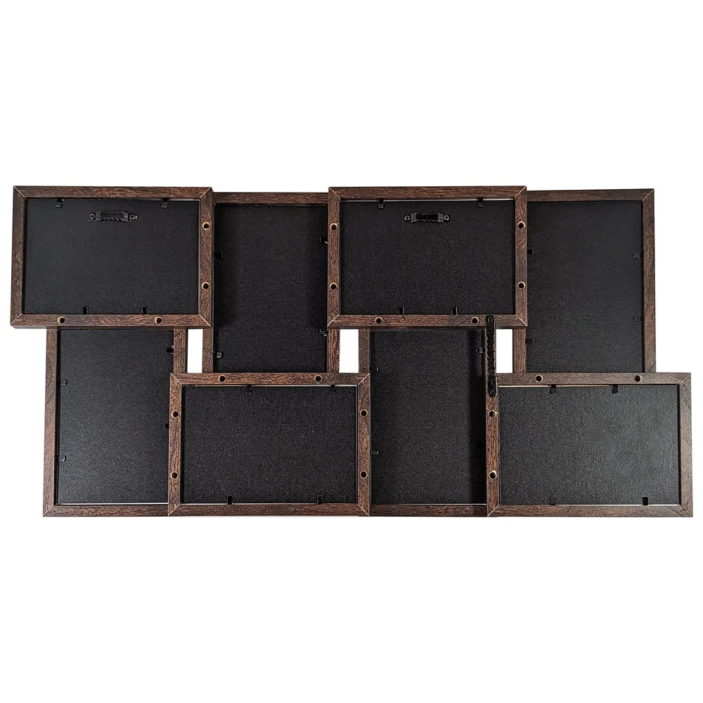 8 Opening Gallery Collage Frame 4x6 Photos Durable Wall Mount Picture Frame with Hangers Perfect Home and Office