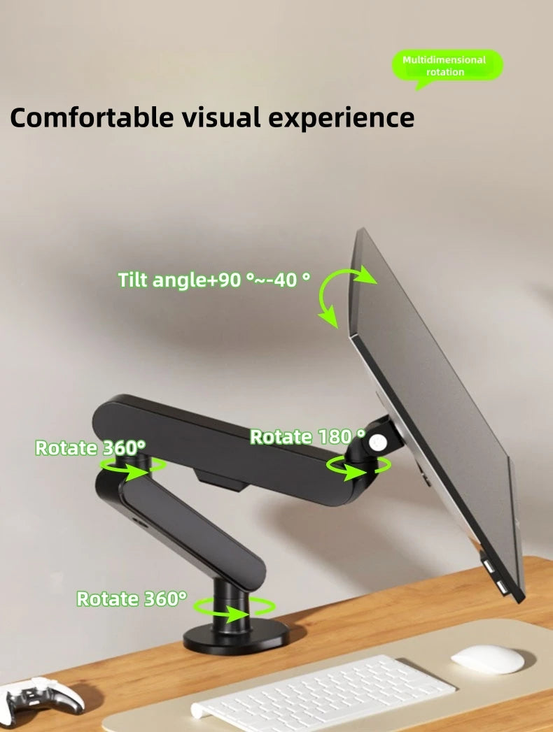 ’A3’’Phantom Night Black 17-32 inch universal computer monitor bracket arm with a load capacity of 2-9KG - Phantom