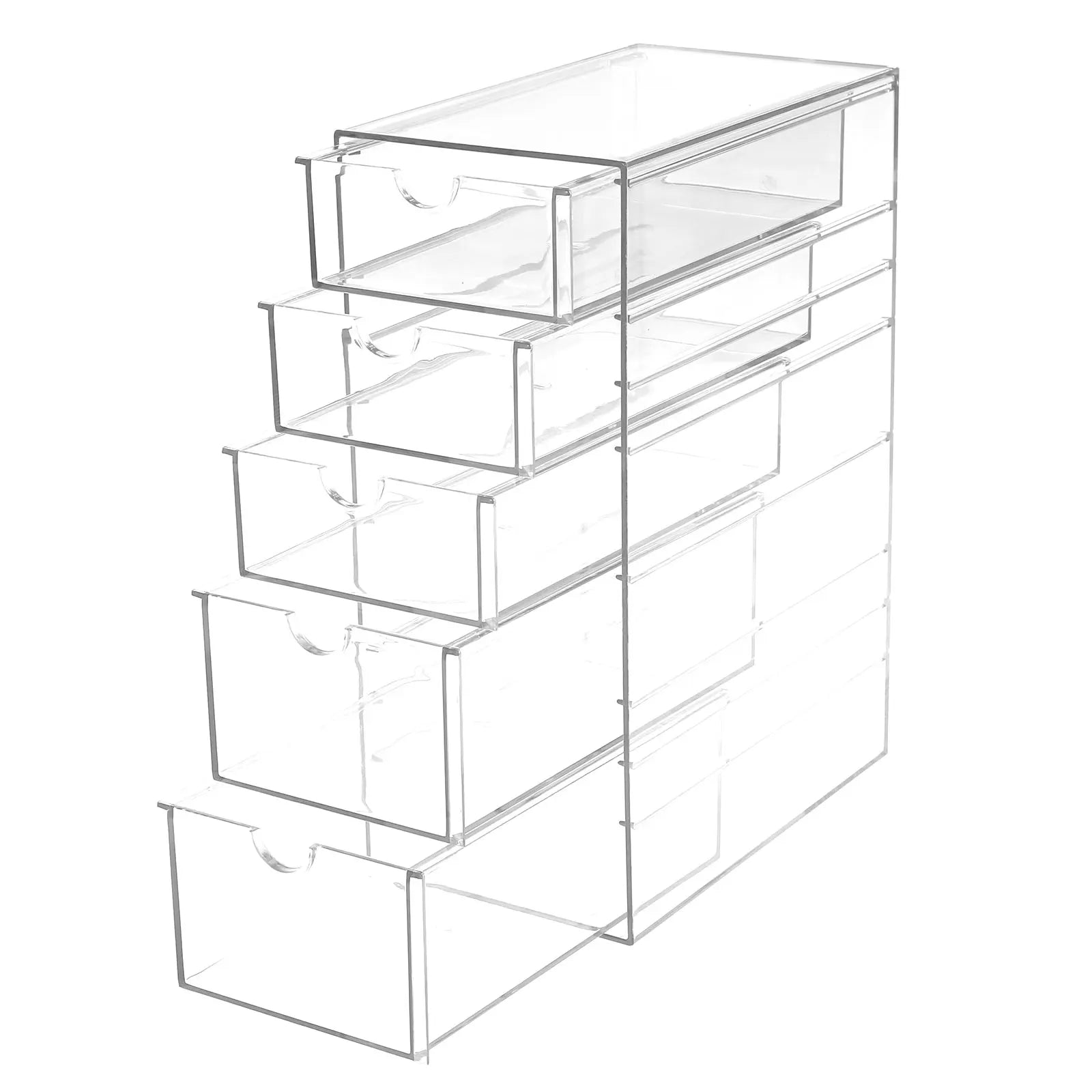 4/5Layer Acrylic Drawer Organizer Stationery Storage Box Glasses Clear Desk Makeup Hair Display Pencil Holder Office