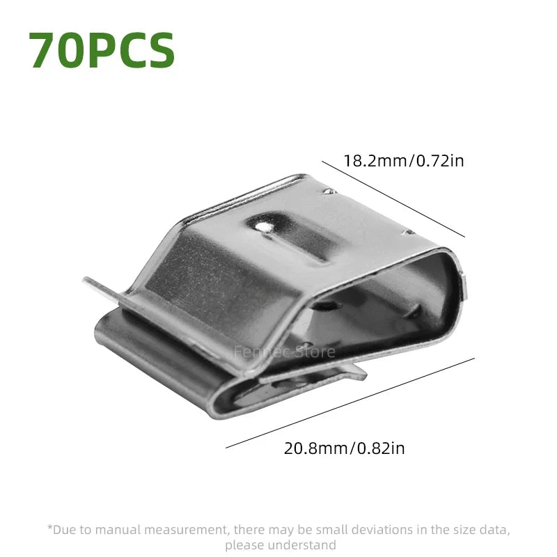 Solar Panel Cable Clips Stainless Steel PV Wire Clip Fixing Clamps 40/50/70/100PCS for PV Module Wire Accommodates 2