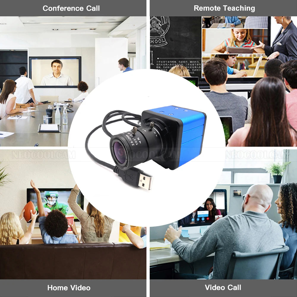 4K 30fps 3840x2160 High Speed 8MP USB Webcam PC Video Camera Industrial 4x Optical 2.8-12mm/5-50mm Varifocal Manual Zoom