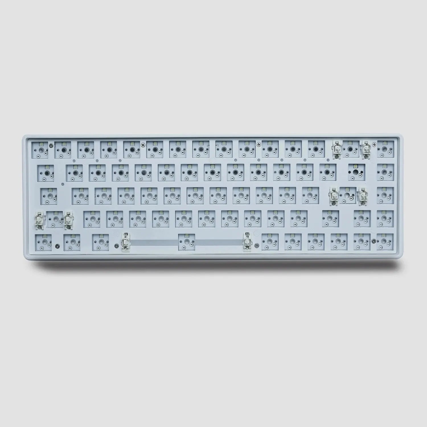 Novice 68key 3-mode Hot Swap White Light Mechanical Keyboard Kit 2.4Ghz Wireless Bluetooth Compatible 3/5 Pins Switch