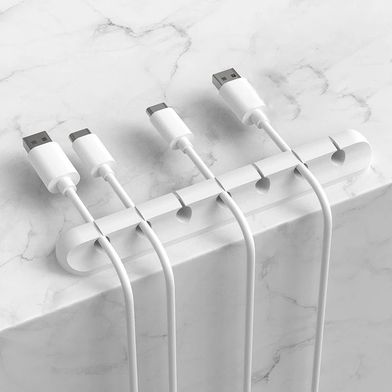 Adjustable Magnetic Cable Clips white Fixed Cabl Cord Holder Portable Cabling Smooth Management Wire Keeper Organizer