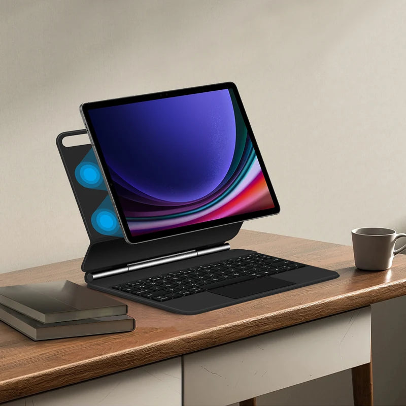 Book Cover Keyboard For Samsung Galaxy Tab S9 FE 10.9’’ S9 S8 S7 11 inch S10+ S9+ S8+ 12.4 Magic Magnetic Case