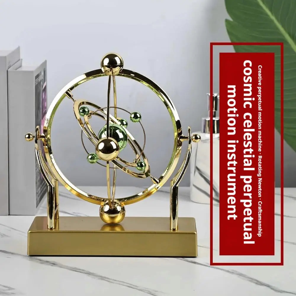 Celestial Orbit Pendulum Perpetual Motion Machine Kinetic Art Desk Decor Astronomy Model for Home Office Rotating